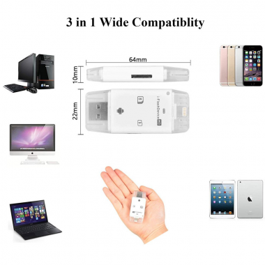 USB Flash Drive and SD Card Reader – Fast File Transfer for iPhone, Android, and More