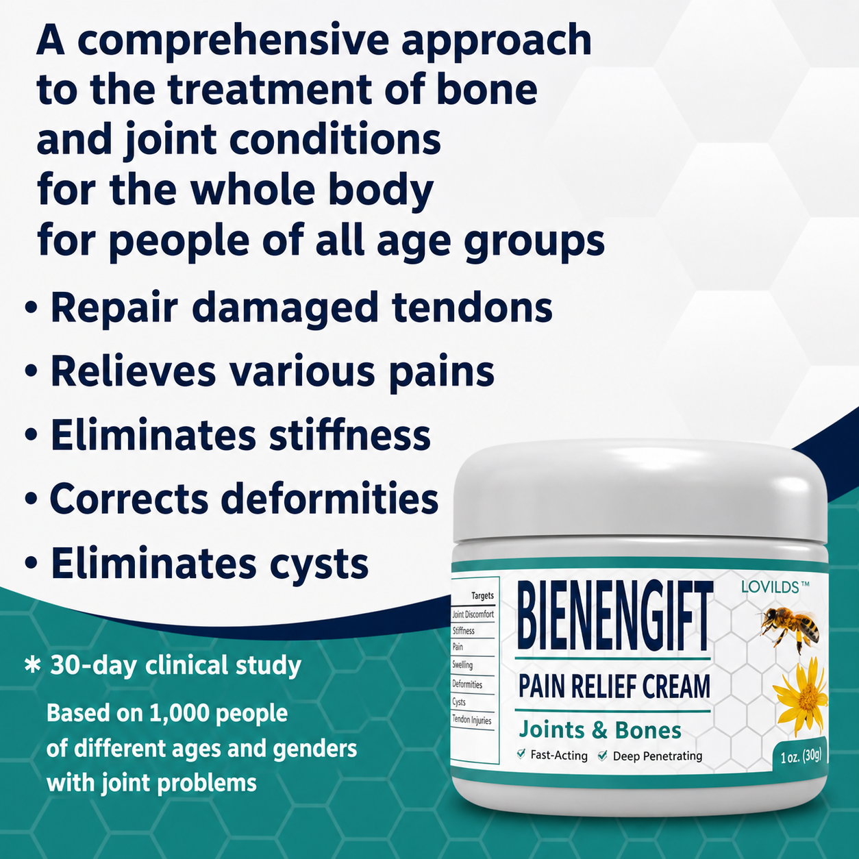 Natural Relief Cream | Harness the Power of Bee Venom for Joint Care