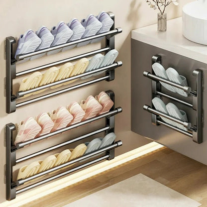 Wall-Mounted Shoe Organizer | Space-Saving Design | Easy Care