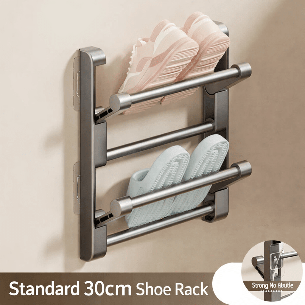 Wall-Mounted Shoe Organizer | Space-Saving Design | Easy Care