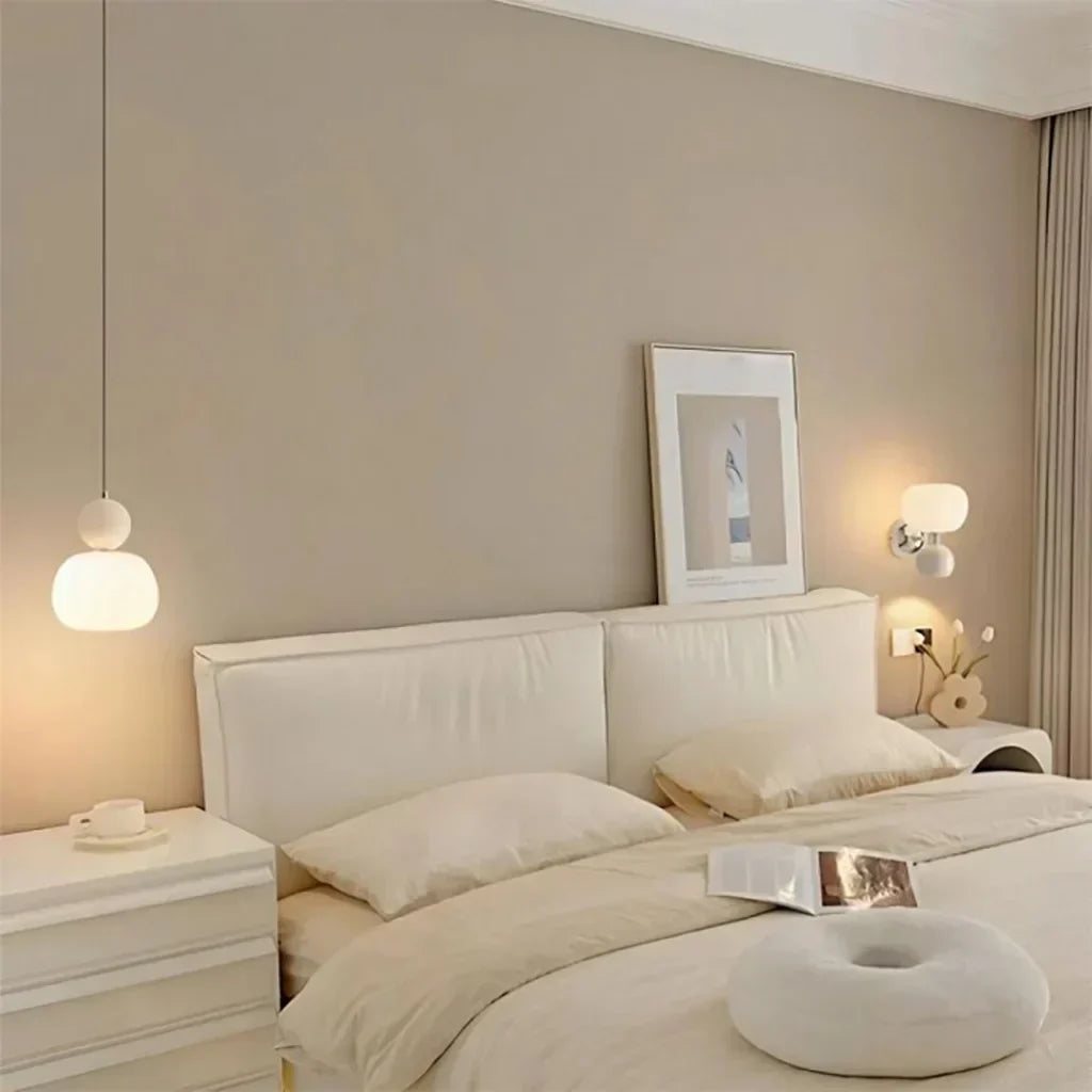 Stylish Glass Hanging Light Featuring Golden Accents