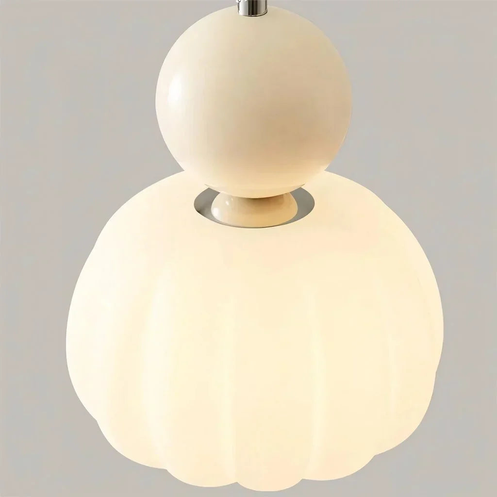 Stylish Glass Hanging Light Featuring Golden Accents
