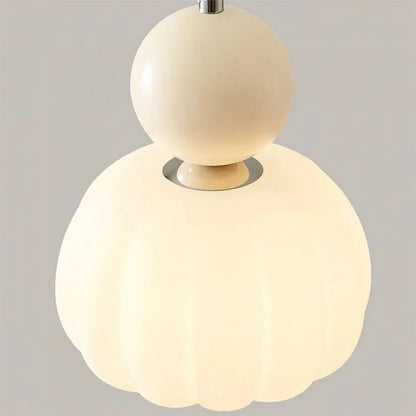 Stylish Glass Hanging Light Featuring Golden Accents