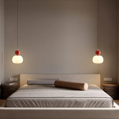 Stylish Glass Hanging Light Featuring Golden Accents