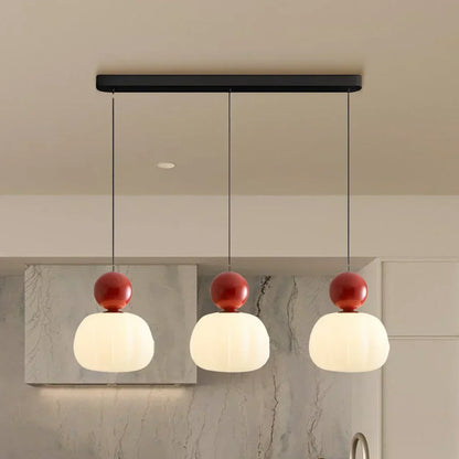 Stylish Glass Hanging Light Featuring Golden Accents