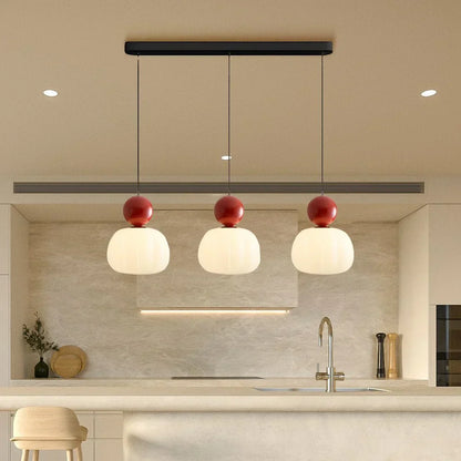 Stylish Glass Hanging Light Featuring Golden Accents
