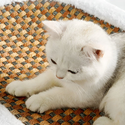 Plush 2-in-1 Cat Furniture – Luxury Bed with Scratching Surface
