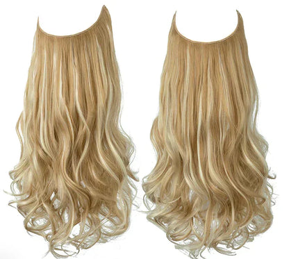 Real Hair Extensions for Natural Wavy Volume in Blonde