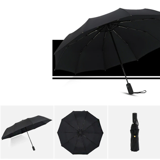 Windproof Automatic Umbrella with Reversed Closing – StormShield Design