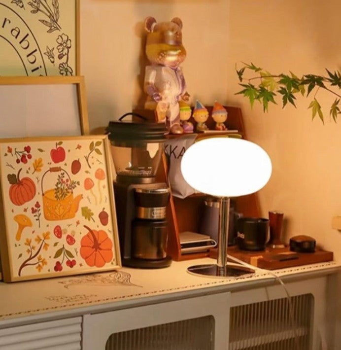 Beige LED Table Lamp for Ambient Lighting – Elegant Design