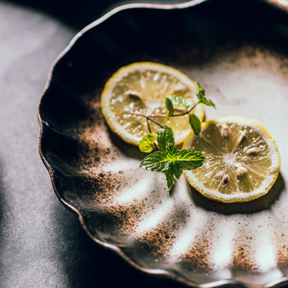 Tableware with Shell Pattern - Coastal Ceramic Dinner Plate