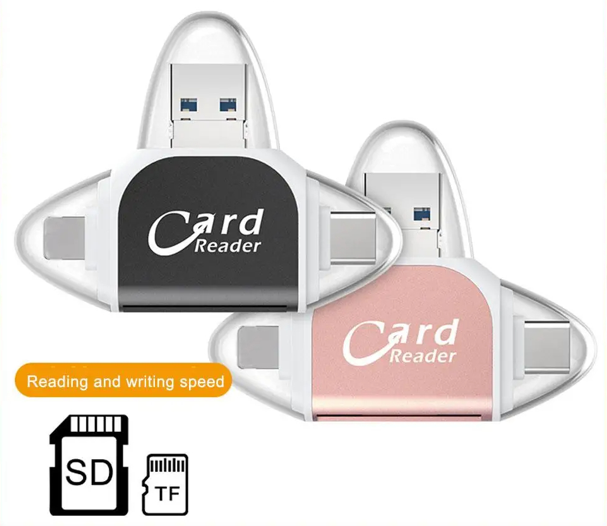 Versatile 4-in-1 Universal SD and TF Card Reader