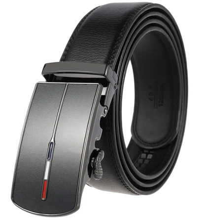 Elegant Luxury Men's Leather Belt with Automatic Buckle