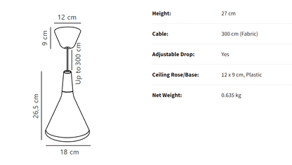 Modern Conical Pendant Light Fixture