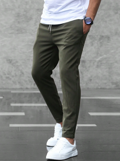 Elegant Fabric Trousers with Modern Fit