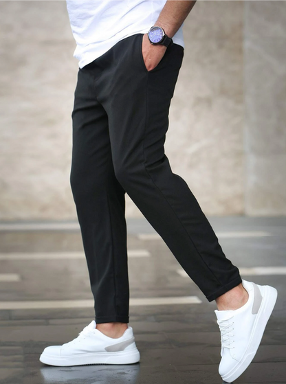 Elegant Fabric Trousers with Modern Fit