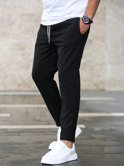 Elegant Fabric Trousers with Modern Fit