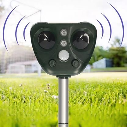 Solar-Powered Ultrasonic Bird Deterrent Device