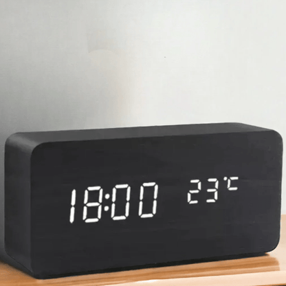 Wooden Clock with Voice Activation Feature