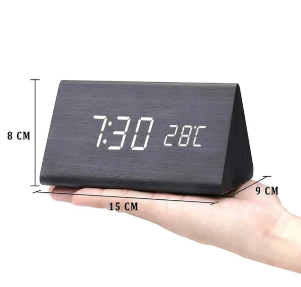 Voice-Activated Wooden LED Clock