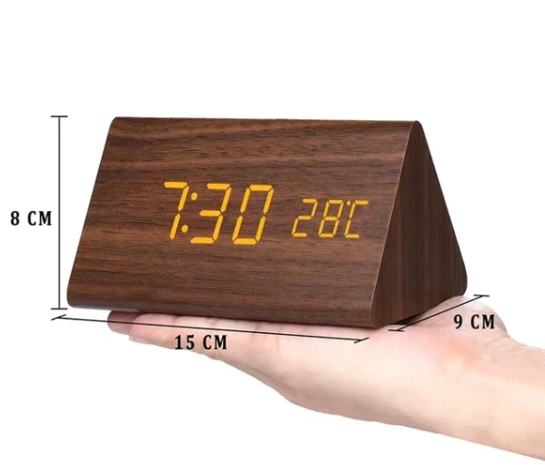 Voice-Activated Wooden LED Clock