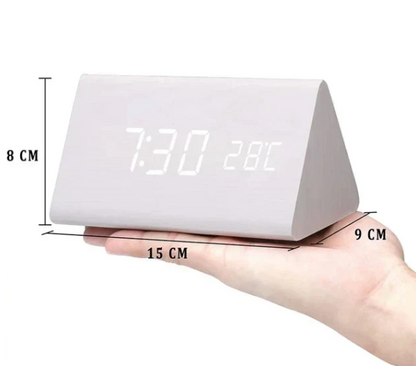 Voice-Activated Wooden LED Clock