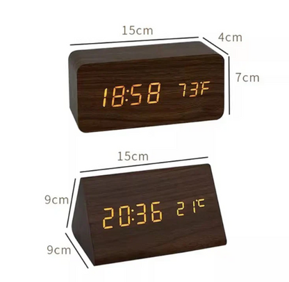 Voice-Activated Wooden LED Clock