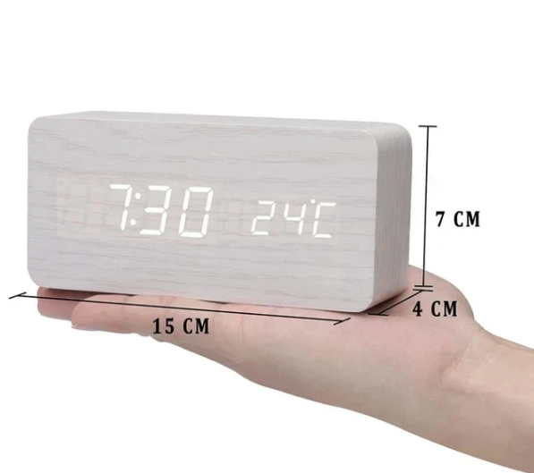 Voice-Activated Wooden LED Clock