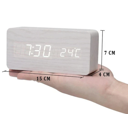 Voice-Activated Wooden LED Clock