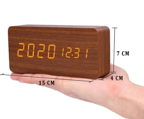 Voice-Activated Wooden LED Clock