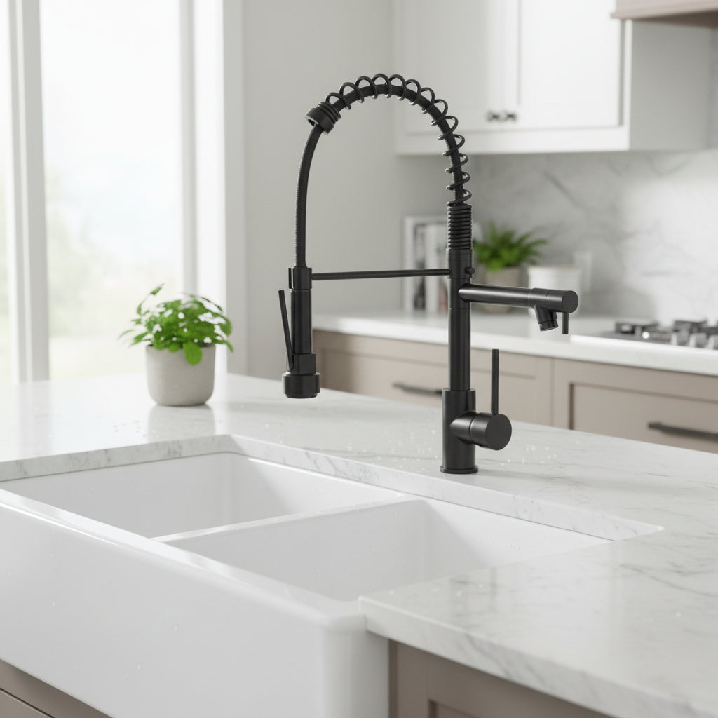 Contemporary Pull-Down Kitchen Faucet for Modern Sink Areas