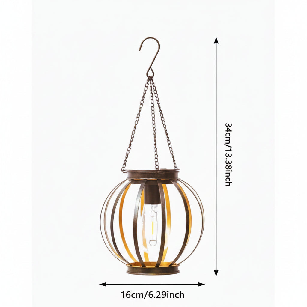 Solar Hanging Lantern - Teardrop Design for Outdoor Decor