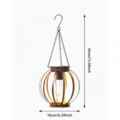 Solar Hanging Lantern - Teardrop Design for Outdoor Decor
