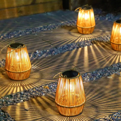 Portable Waterproof Hanging Light – Solar Rattan Lantern