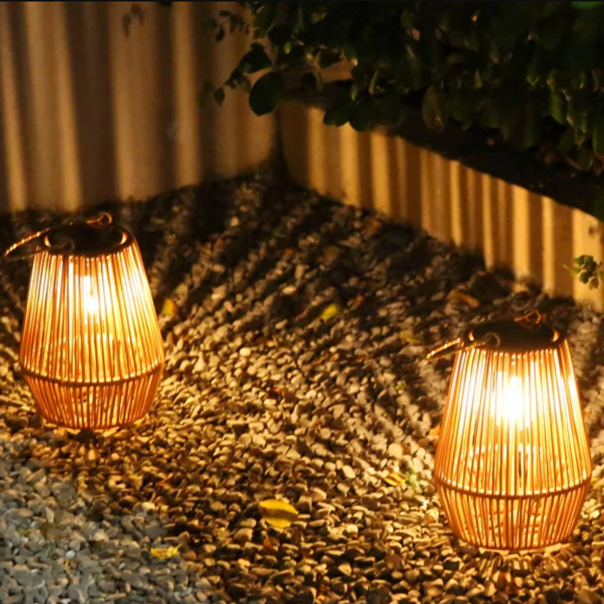 Portable Waterproof Hanging Light – Solar Rattan Lantern