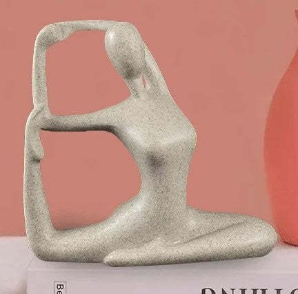 Yoga Woman Figurine – Contemporary Resin Home Decor