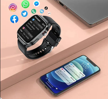Bluetooth Smartwatch with Comprehensive Activity Tracking