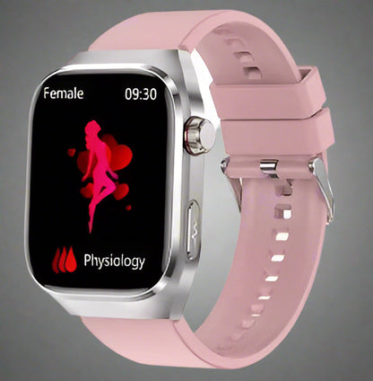 Health Smartwatch with Blood Sugar, Uric Acid, ECG+PPG, and Bluetooth Call