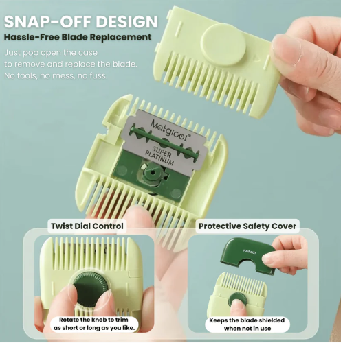 Compact 2-in-1 Travel Hair Trimmer Comb