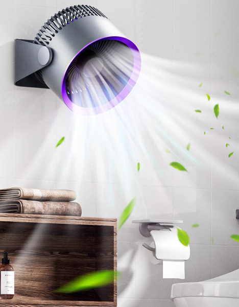 Wireless USB-C Fan for Wall and Desktop – Quiet Operation with 3 Speeds
