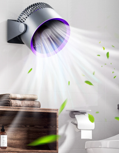 Wireless USB-C Fan for Wall and Desktop – Quiet Operation with 3 Speeds