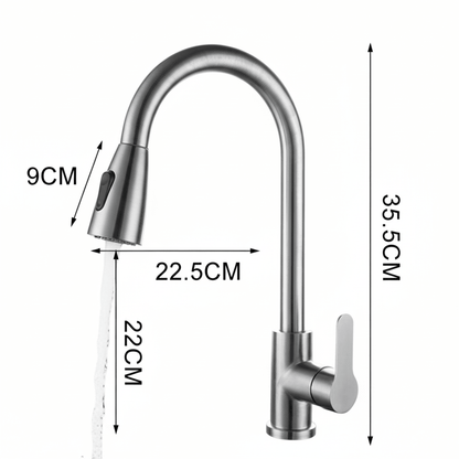 Pull-Down Kitchen Tap for Easy Daily Cleaning
