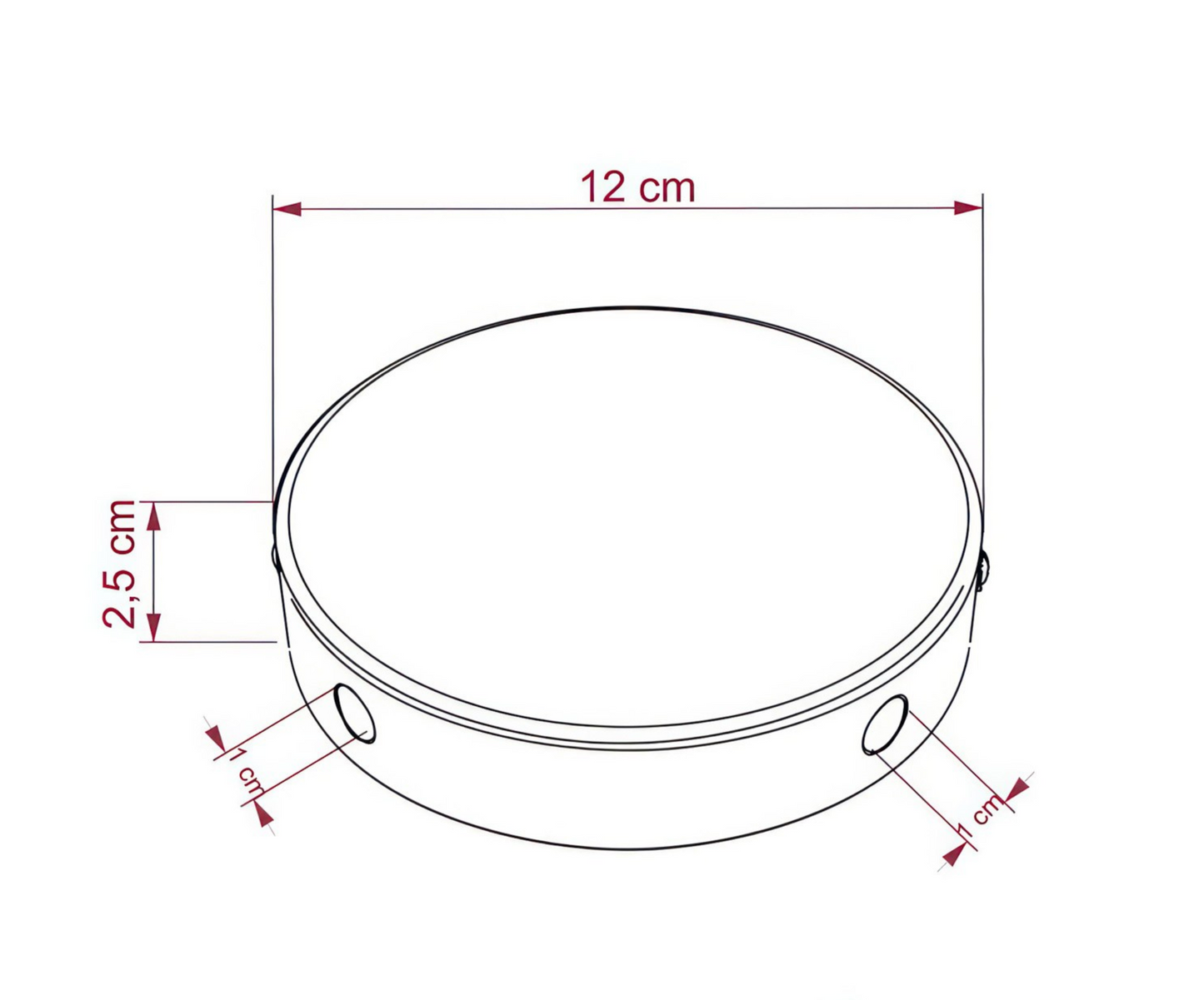 White Collector Rosette with Four Side Holes