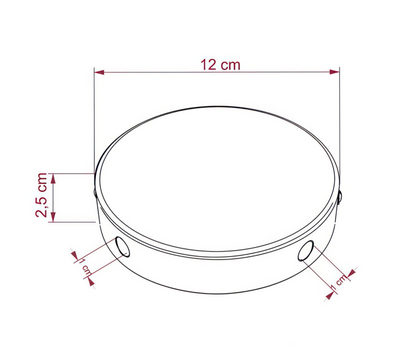 White Collector Rosette with Four Side Holes