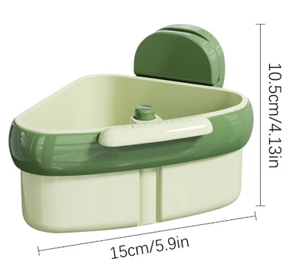Corner Drain Basket for Kitchen Sink | Quick Release & Suction Cup