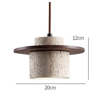 Rustic Pendant Light with Travertine Stone for a Warm Glow