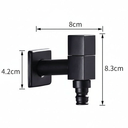 Matte Black Wall-Mounted Faucet for Kitchen, Bathroom, and Outdoor Spaces