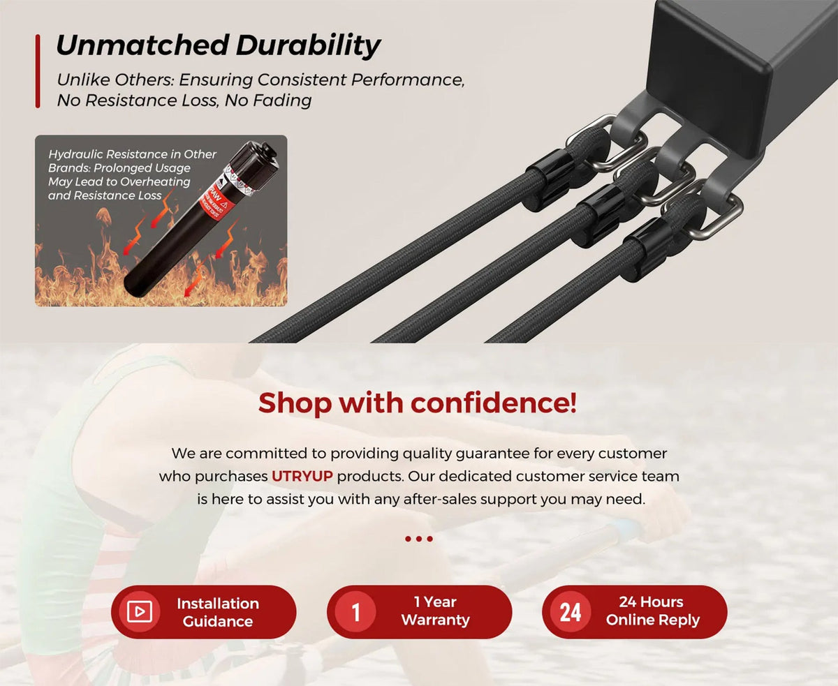 Rowing Machine with 360° Paddle Motion, Adjustable Resistance Band & LCD Display, 265 lb Weight Limit