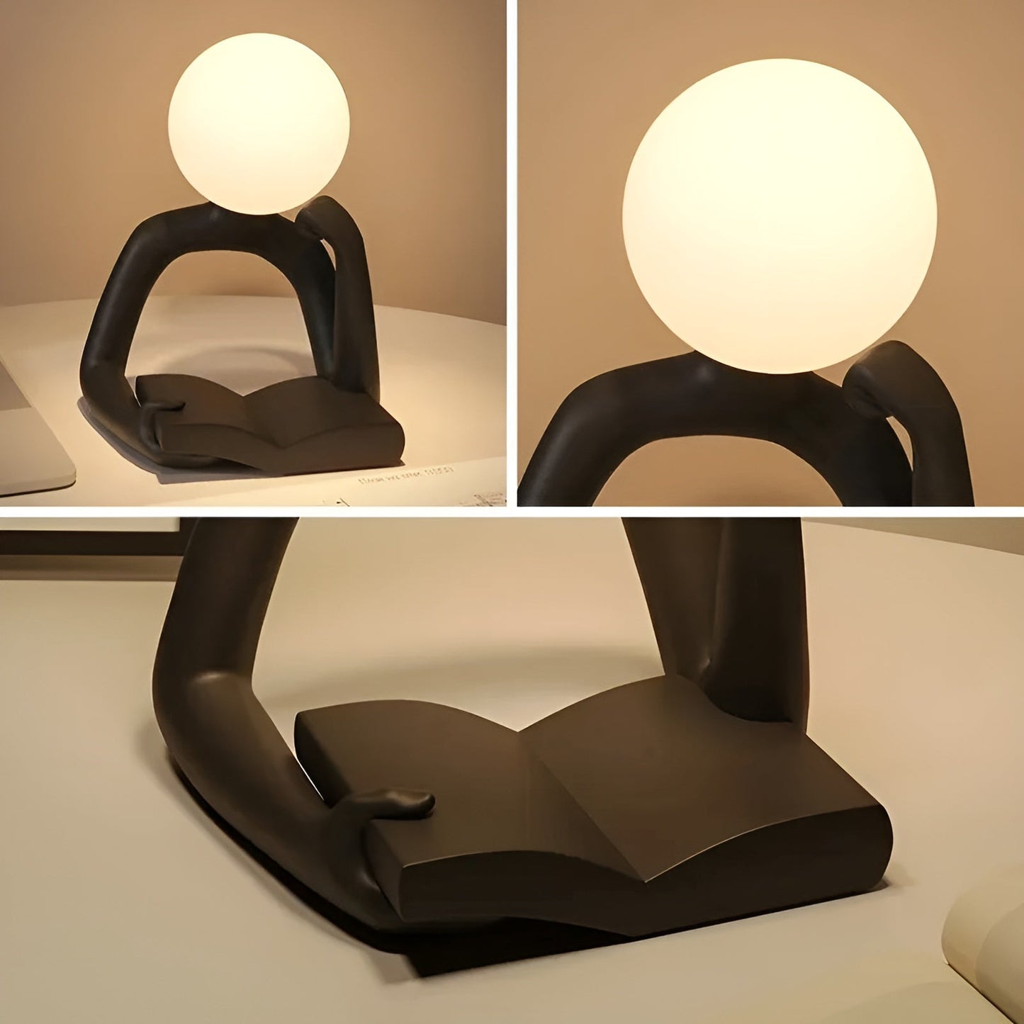 Abstract Design Table Lamp - Contemporary Aura Sculpt Lighting