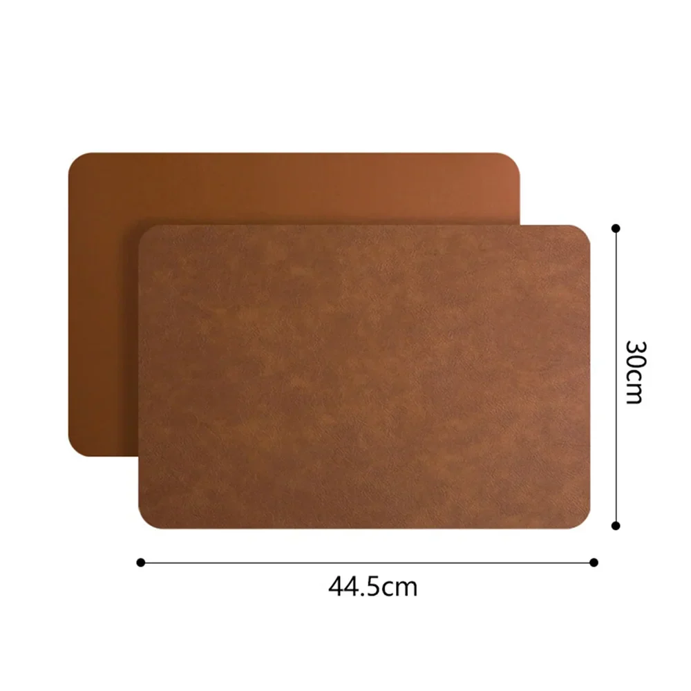 Waterproof Faux Leather Dining Table Mats – Heat Resistant Double-Sided